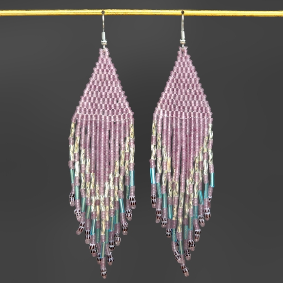 Boheme Jewelry - Handmade Soux Beaded Earrings Boho Jewelry Chandelier Dangle Fringe Y2K Retro